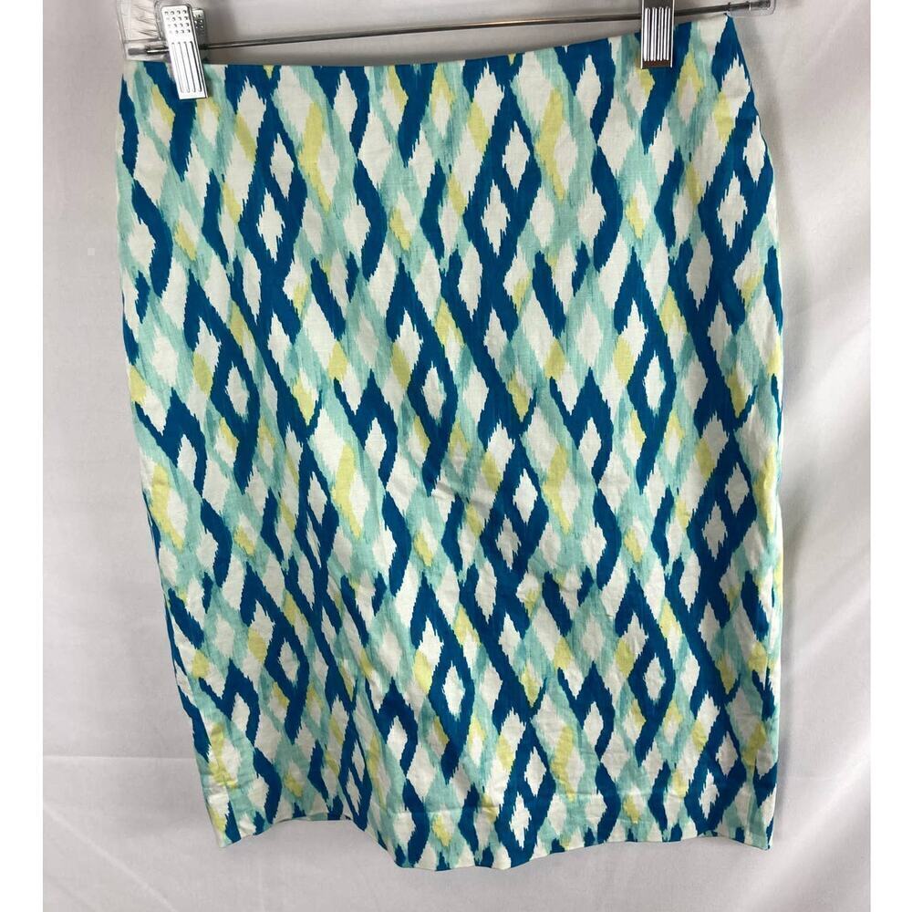 Ann Taylor Geometric Pattern Pencil Skirt size 0